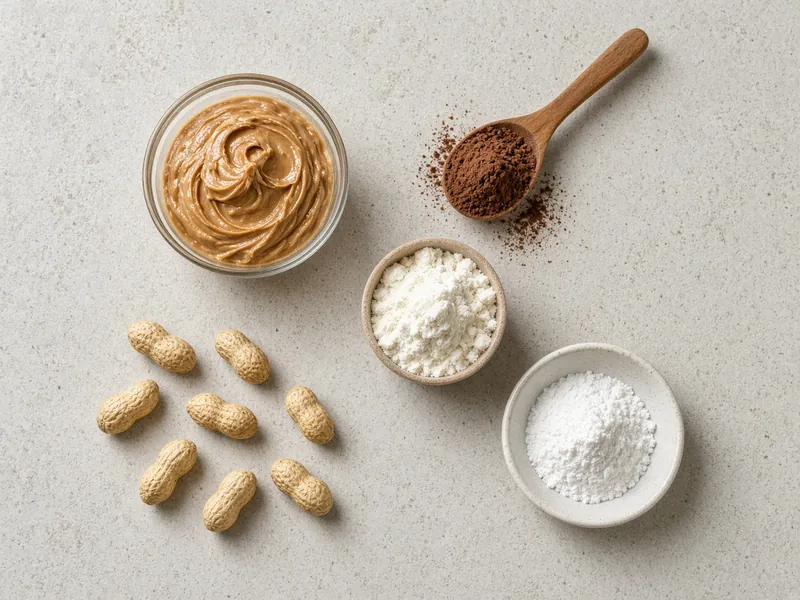 Peanut butter, cacao, protein powder and creatine